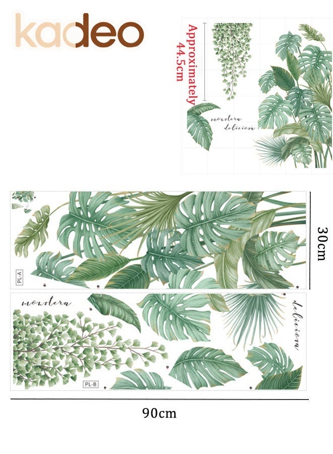 kadeo Green Plants Wall Decals, Waterproof Wall Sticker, Fresh Color Wallpaper, Peel and Stick Stickers & Murals for Bedroom, Living Room, Bathroom, Kitchen, Art Decor - Image 4